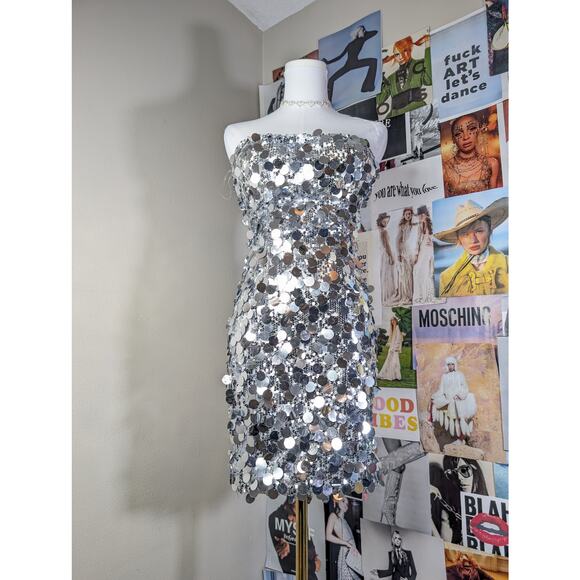 Windsor Dresses & Skirts - Sequin Silver Mini Dress